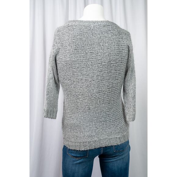 Pink Rose - light weight sweater - Silver with sequins sz S - Picture 4 of 6